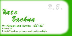 mate bachna business card